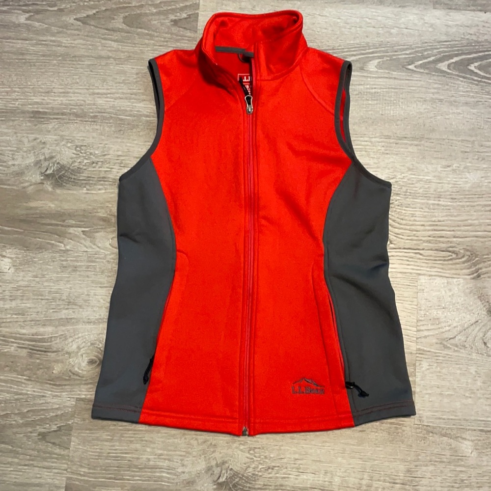 LLbean fleece lined tech vest - like new condition